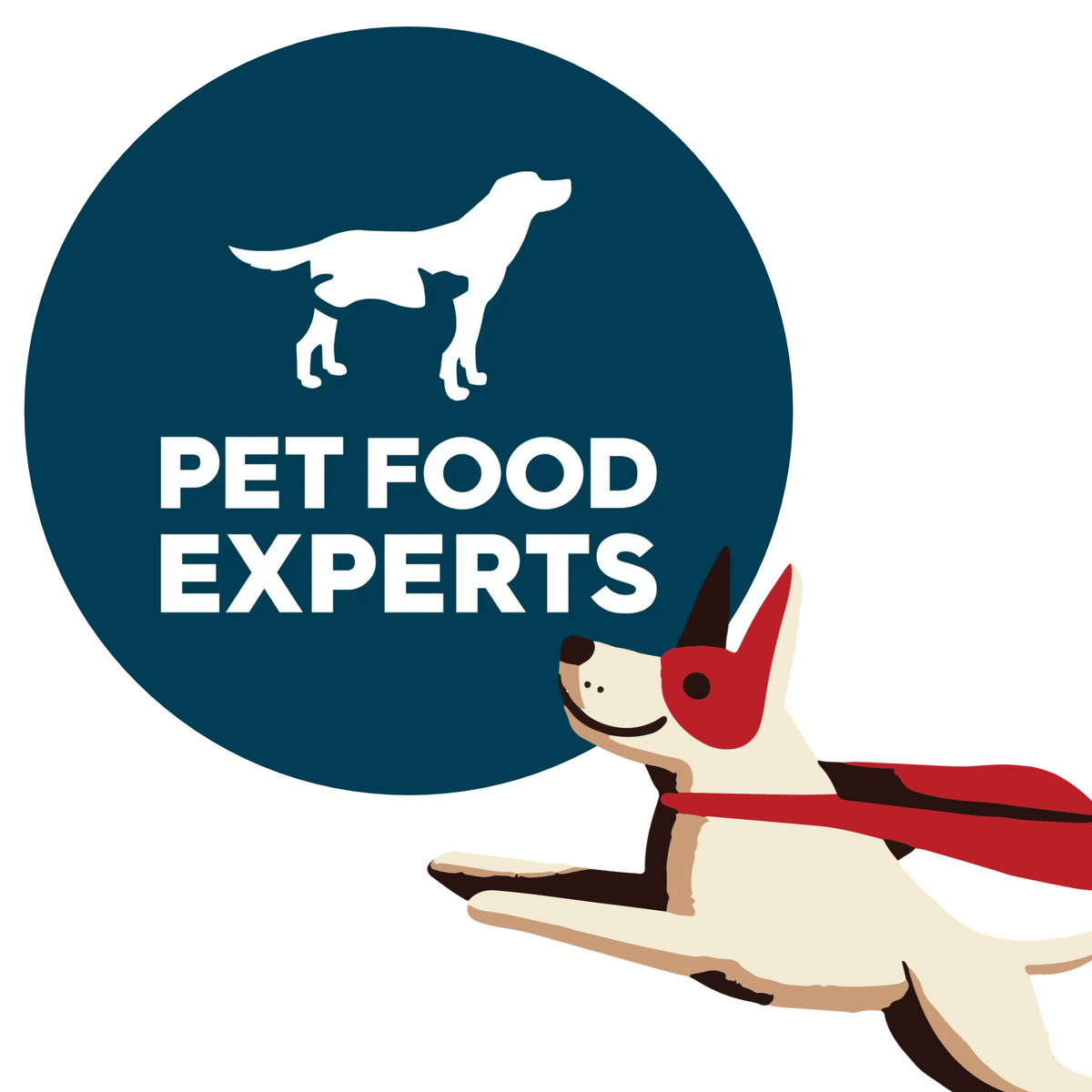 Image of logos for Wag & Bright Supply Co. and Pet Food Experts. 