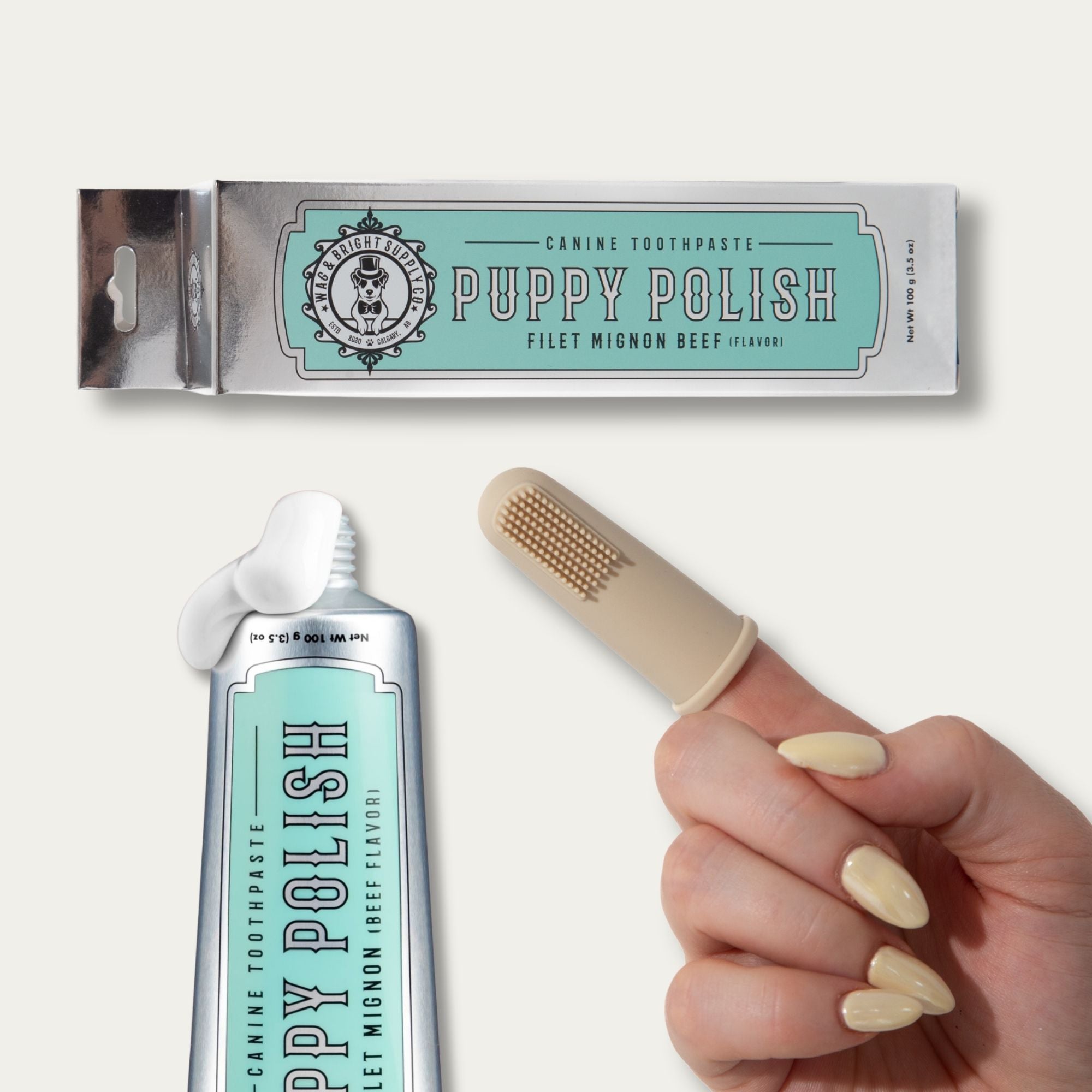 Puppy Polisher Toothbrush & Toothpaste Bundle